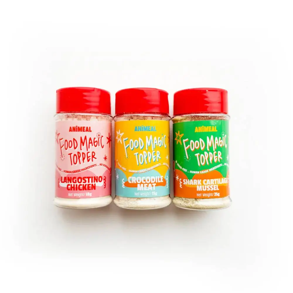 Animeal 魔法伴糧粉-紅蝦雞肉粉18g+鯊魚軟骨青口粉25g+泰國鱷魚肉粉15g