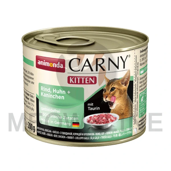 Animonda Carny Beef + Chicken + Rabbit 幼貓系列 | 牛+雞+兔 200g