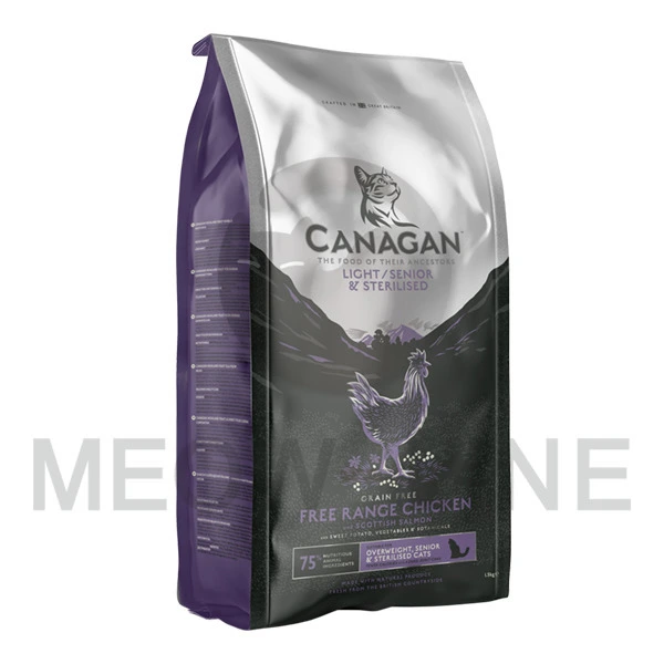 Canagan Light/Senior/Sterilised 無穀物走地雞老貓配方(減肥/老貓用) 1.5kg