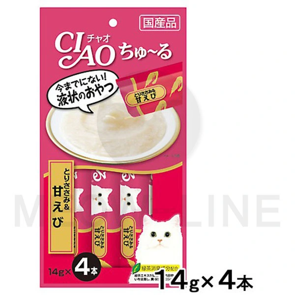 Ciao 雞肉+甜蝦醬(4支)