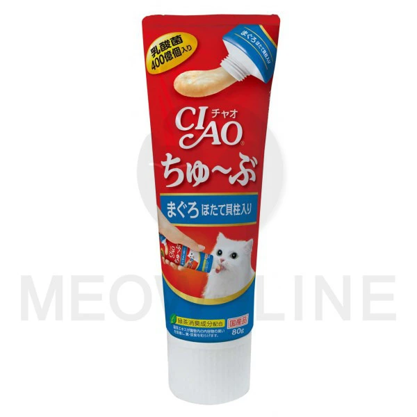 Ciao 【牙膏裝】吞拿魚+北寄貝醬 400億個乳酸菌 80g