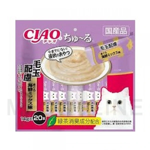 Ciao 【20本系列】化毛球吞拿魚海鮮MIX味 20 x 14g