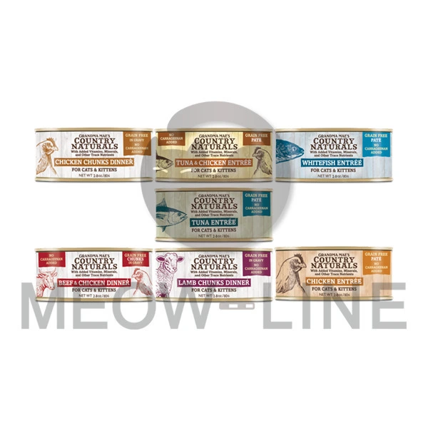 Country Naturals 【自選組合24罐】肉泥無穀物貓罐頭 2.8oz x 24