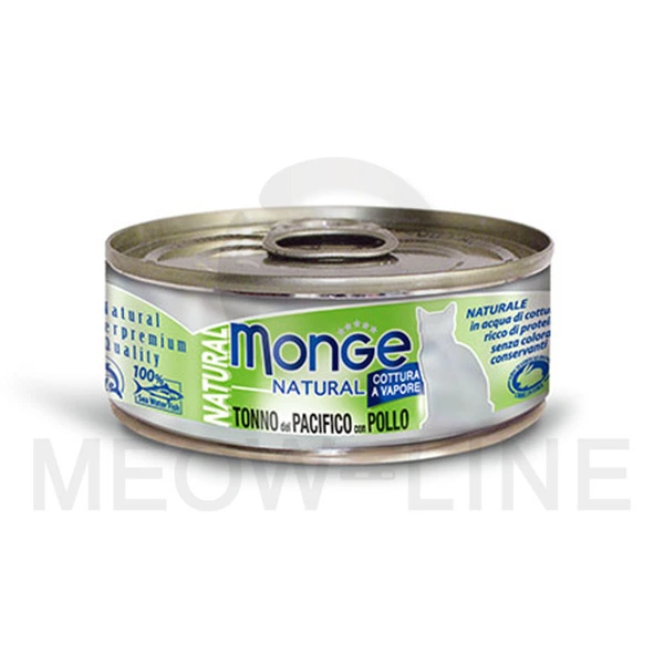 Monge 太平洋吞拿魚雞肉貓罐頭 80g