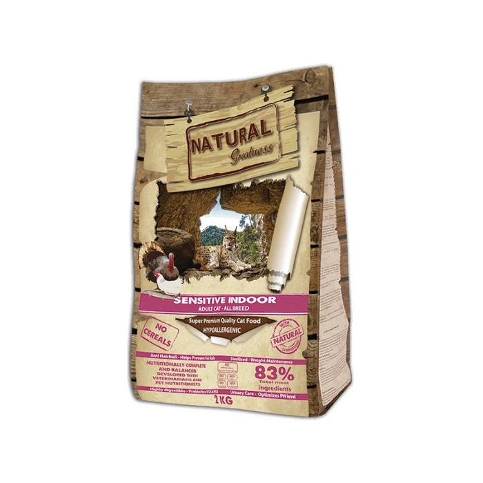 Natural Greatness 低敏室內配方 -絕育貓/老貓/肥貓配方 (雞火雞三文魚味)6kg