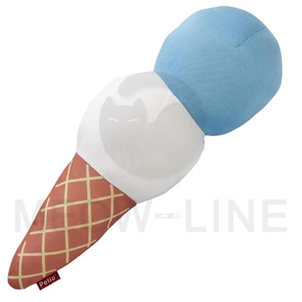 Petio 【木天蓼減壓踢踢】冷感沙沙發聲 踢踢公仔 - 雙球雪糕