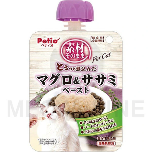 Petio 燉煮低脂吞拿魚+雞胸肉醬(腸道健康) 原汁原味 貓小食90g 