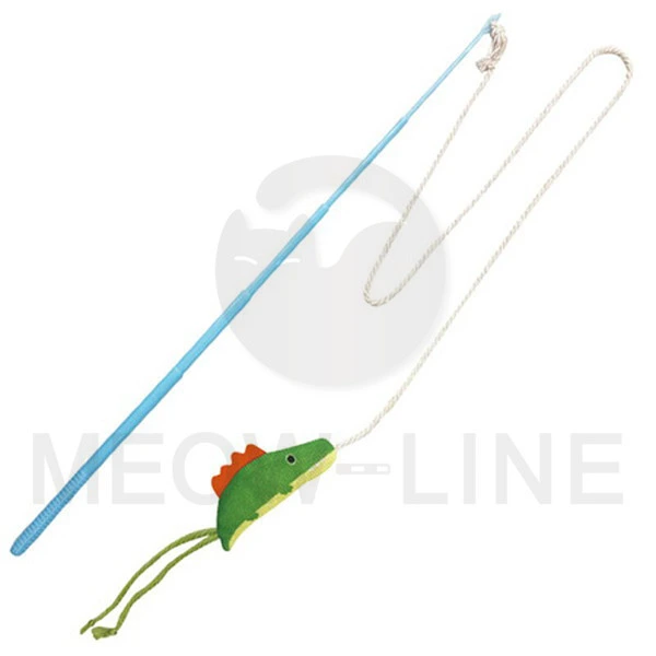 Petio 沙沙發聲公仔逗貓棒（迷你鱷魚）