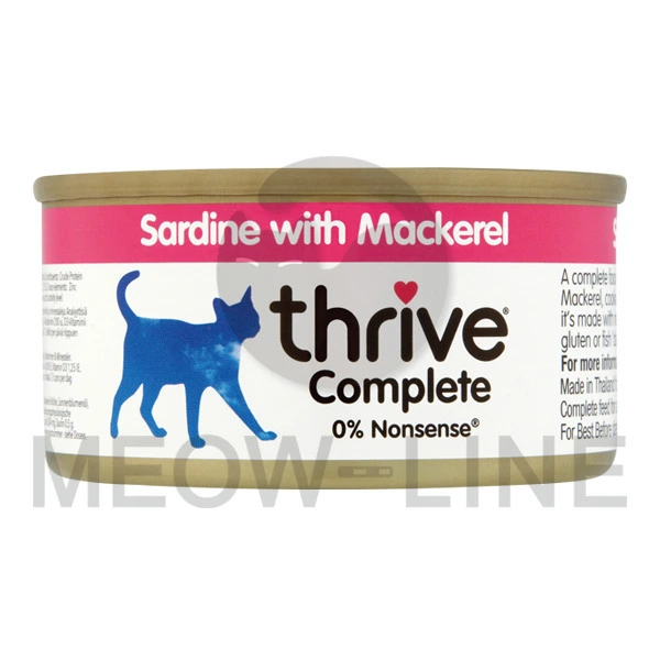 Thrive Sardine With Mackerel 整全膳食沙甸 + 鯖魚貓罐頭 75g