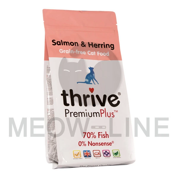 Thrive 【組合3包】Premium Plus 70% Fish 三文魚 + 緋魚 + 無穀物貓乾糧 1.5kg x 3