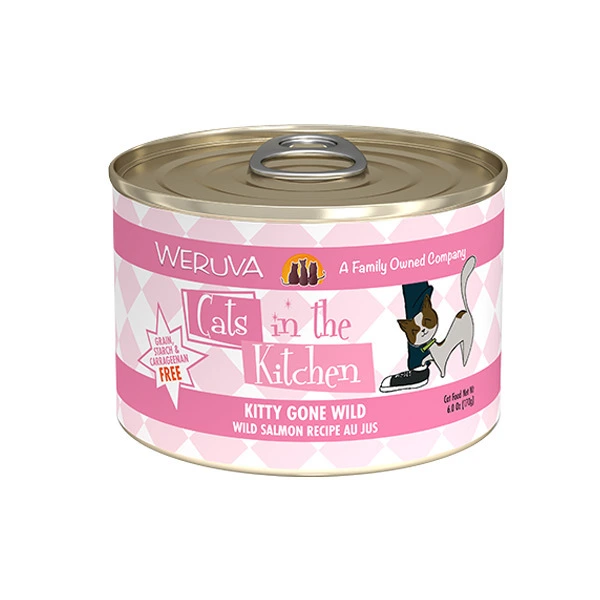 Weruva 廚房系列 野生三文魚、美味肉汁(粉紅罐) 170g