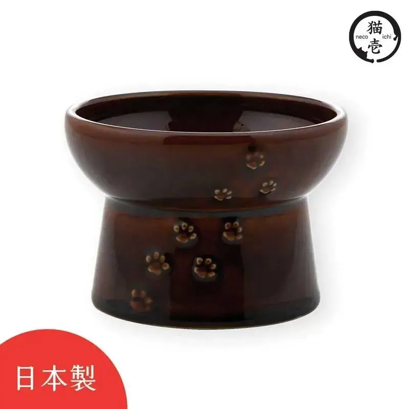 貓壹Necoichi 快樂時光 媚茶 美濃燒食物碗 (日本製)