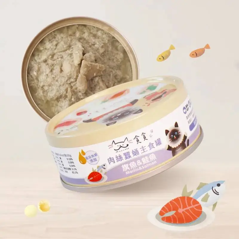 貪貪 肉絲機能主食罐-旗魚＆鮭魚 80g