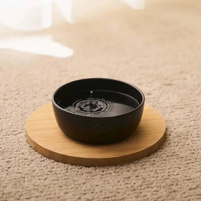 貪貪 烏金菱碳能量陶瓷水碗(台灣陶瓷手作)