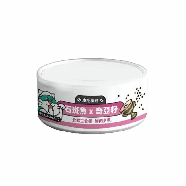 陪心寵糧 Super小白主食罐 - 石斑魚+奇亞籽口味 - 80g