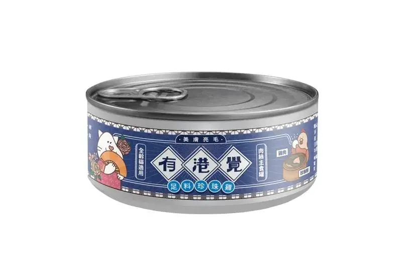陪心寵糧 有港覺肉絲主食罐 - 足料珍珠雞80g