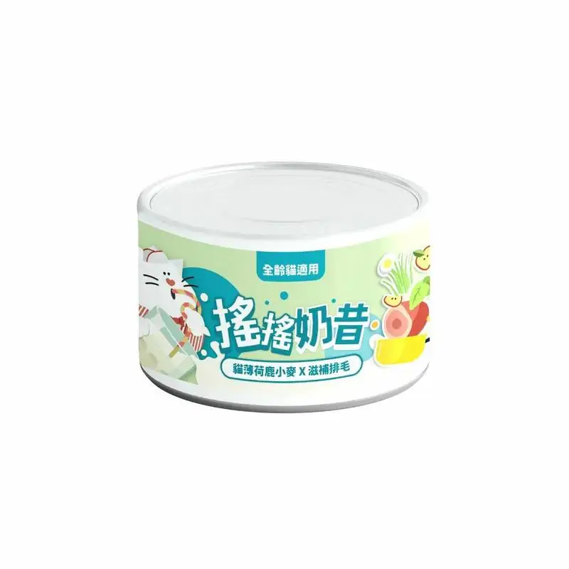 陪心寵糧 大罐搖搖奶昔罐 - 貓薄荷鹿小麥170g(滋補排毛)