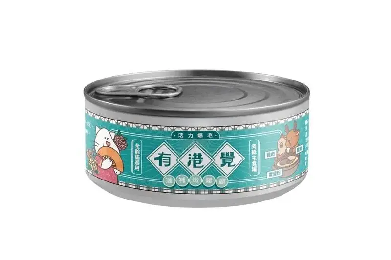 陪心寵糧 有港覺肉絲主食罐 - 滋補燉雞鹿80g