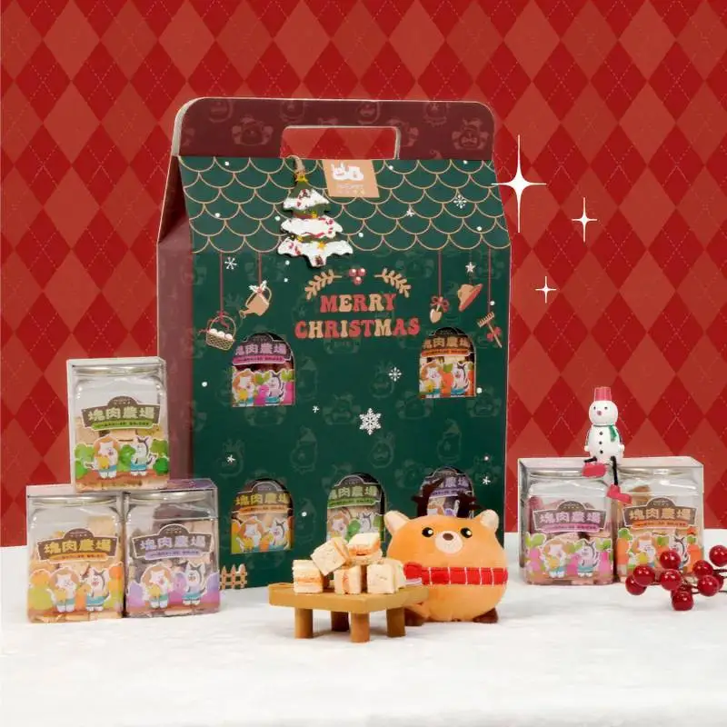 陪心寵糧 2024聖誕凍乾分享禮盒(5款口夾心凍乾＋玩偶)