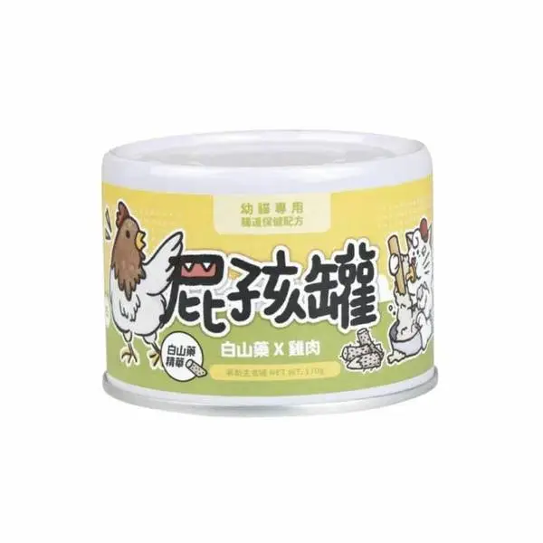 陪心寵糧 (大罐) 屁孩慕斯主食罐 - 白山藥X鮮雞 (幼貓罐)170g