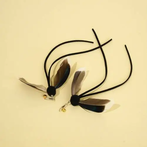 韓國手工玩具kumdollcat 逗貓捧替換頭- 黑色bat (100%made in korea)